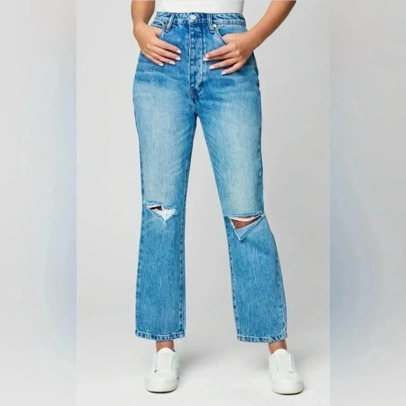 BLANKNYC Women's 27 The Howard Mid-Rise Loose Fit Jeans Denim Wildflower Casual - Picture 2 of 11